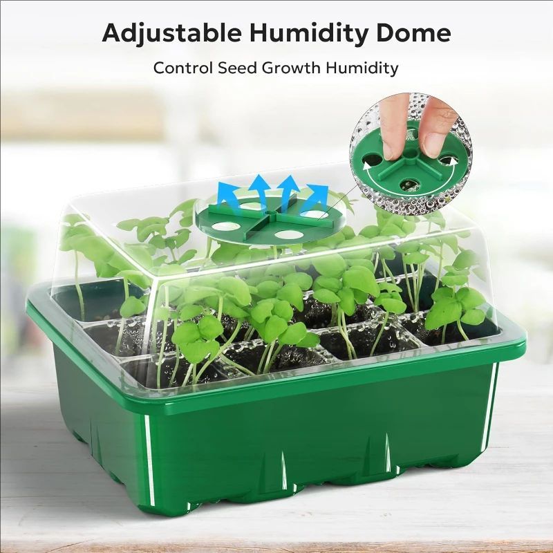 Dome Propagation Kit - 10er/5er-Set Anzuchtschalen: Mini-Pflanzenzucht-Kit mit Belüftungskuppeln und
